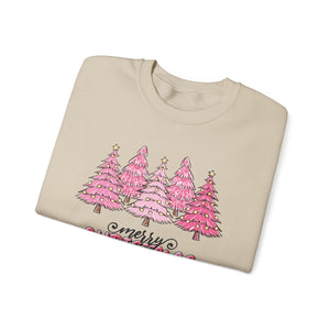 Christmas pink tree sweatshirt - holiday funny gift for family