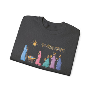 A Thrill Of Hope The Weary World Rejoices Sweatshirt | Nativity Christmas Sweatshirt for Christian