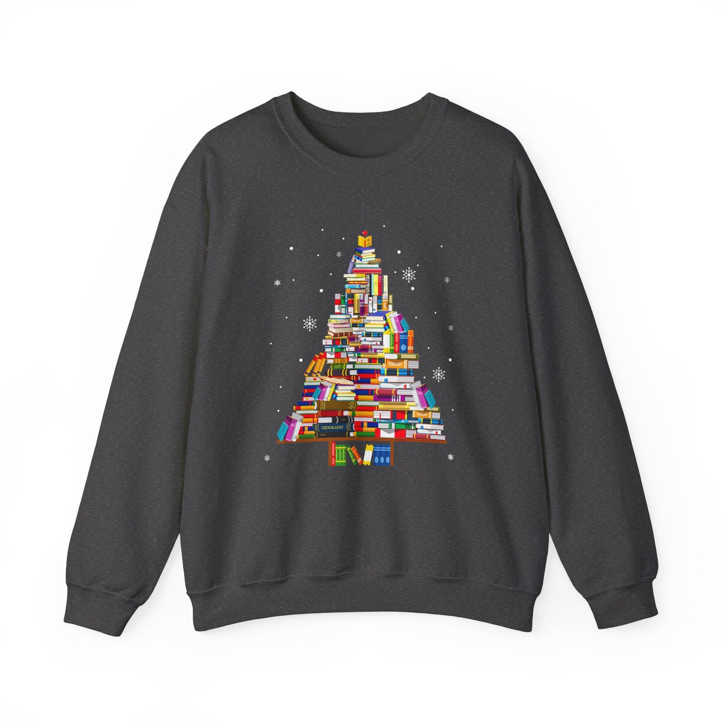 Tree books design unisex sweatshirt Christmas gift for book lover