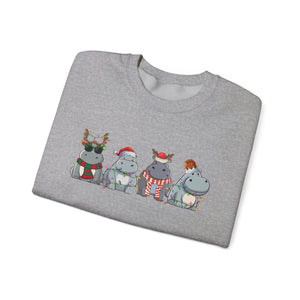 Hippopotamus retro design unisex Sweatshirt for Christmas