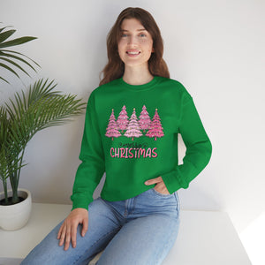 Christmas pink tree sweatshirt - holiday funny gift for family