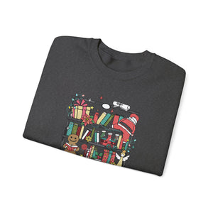 Christmas of booksshelf sweatShirt | Book lover gift shirt for teacher