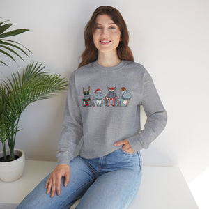 Hippopotamus retro design unisex Sweatshirt for Christmas