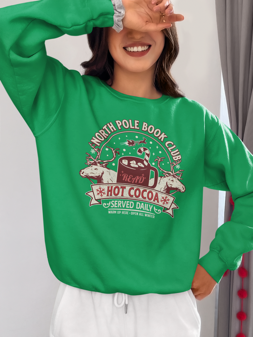 North Pole Book Club unisex Sweatshirt | Book lover gift