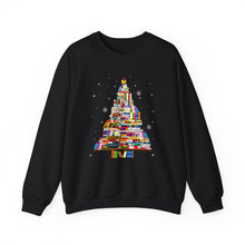 Tree books design unisex sweatshirt Christmas gift for book lover