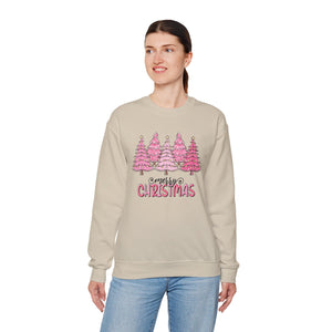 Christmas pink tree sweatshirt - holiday funny gift for family