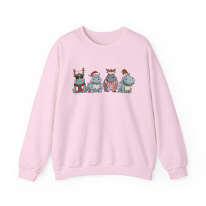 Hippopotamus retro design unisex Sweatshirt for Christmas