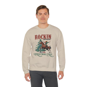 Rockin' Around The Christmas Tree unisex Sweatshirt Cowboy gift