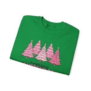 Christmas pink tree sweatshirt - holiday funny gift for family