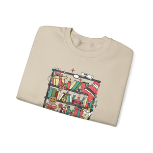 Christmas of booksshelf sweatShirt | Book lover gift shirt for teacher