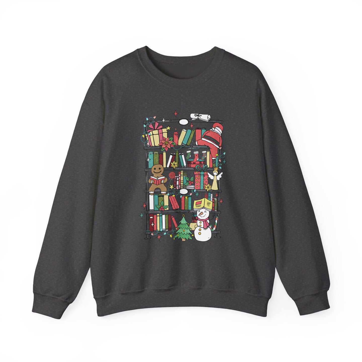 Christmas of booksshelf sweatShirt | Book lover gift shirt for teacher