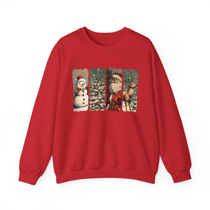 Retro Santa cute design unisex sweatShirt gift for family in Christmas