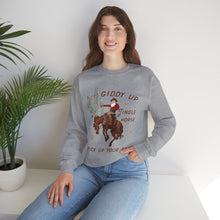 Giddy Up Jingle Horse Pick Up Your Feet Cowboy unisex Sweatshirt gift for Christmas