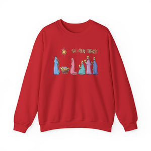 A Thrill Of Hope The Weary World Rejoices Sweatshirt | Nativity Christmas Sweatshirt for Christian