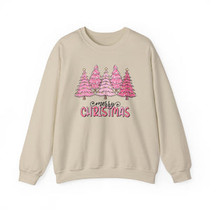 Christmas pink tree sweatshirt - holiday funny gift for family